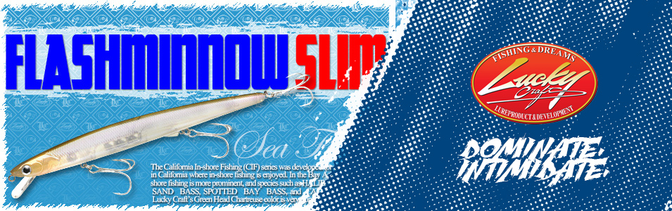 Lucky Craft SW Flash Minnow Sliw Jerk mar, agua salada Long Jerk